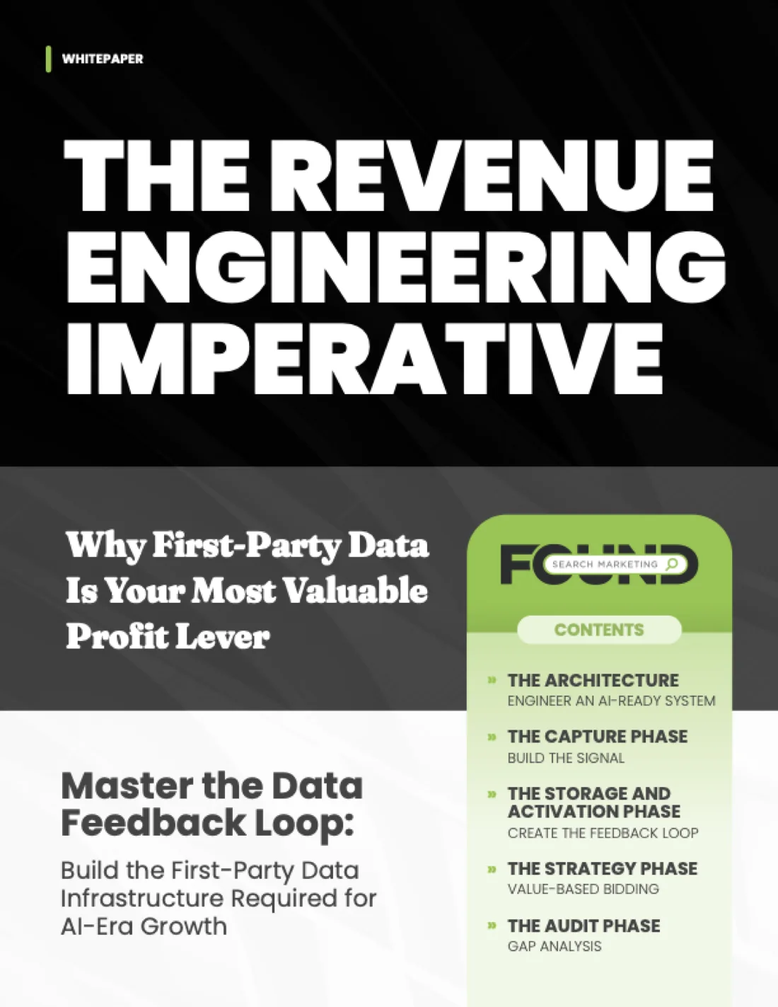 Cover of the white paper: Master the Data Feedback Loop — Why First-Party Data Is Your Most Valuable Profit Lever